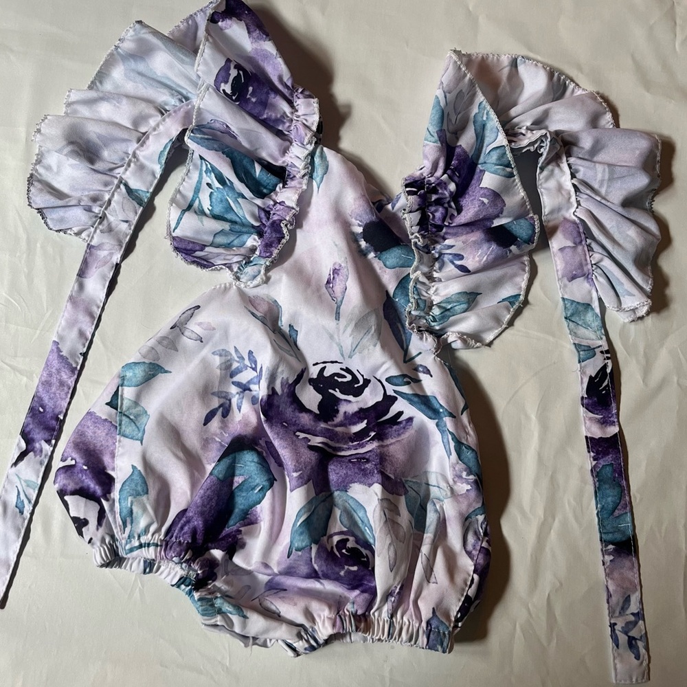 Floral Purple Romper